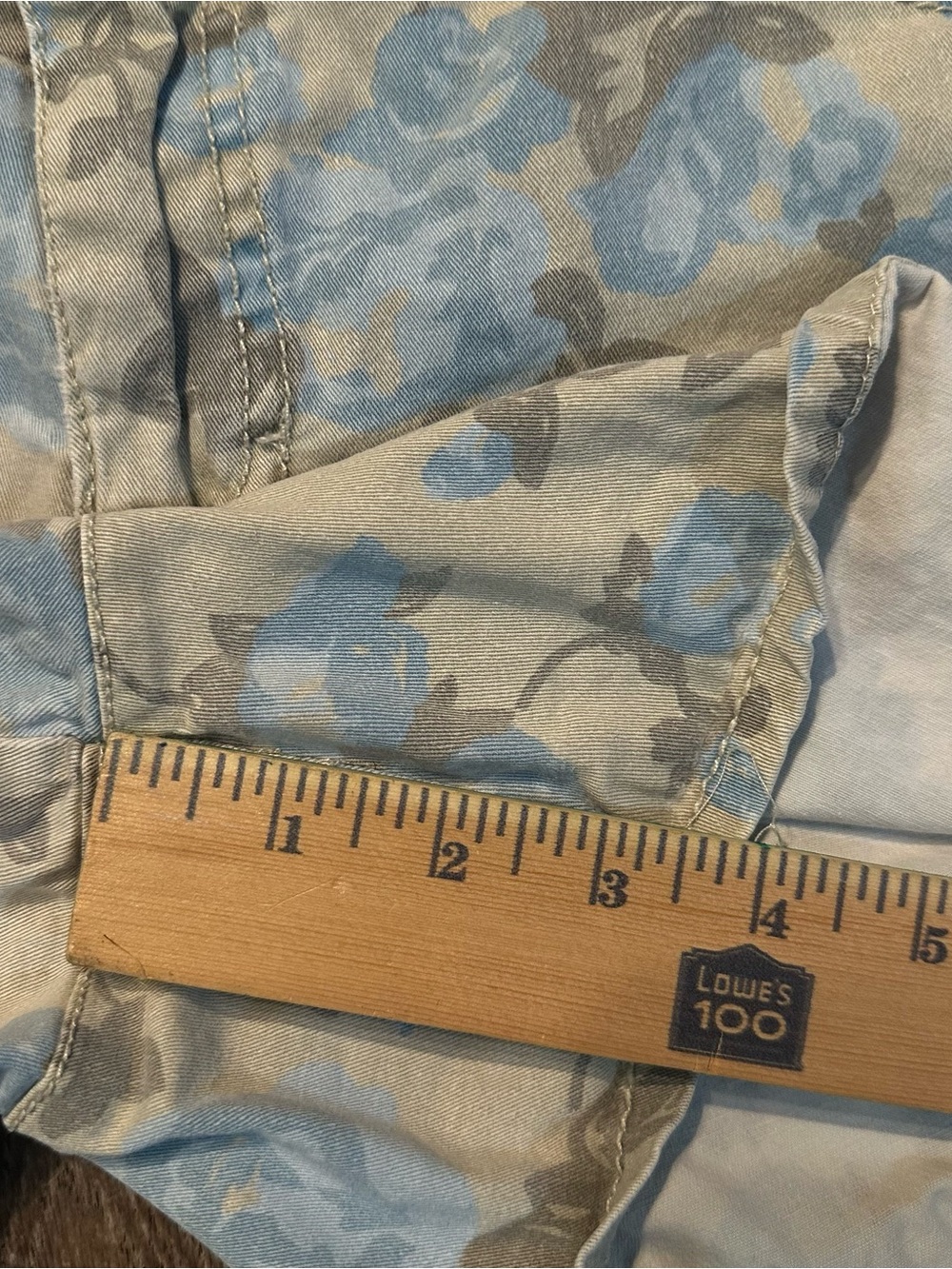 Y2K 2000’s blue floral shorts Sz 14 by faded glory - Picture 3 of 5